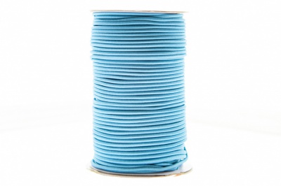 0370-1301-Шнур эластичный 3 мм, (уп.100+/-1м), цв.168 - голубой - купить в Коврове. Цена: 459.62 руб.