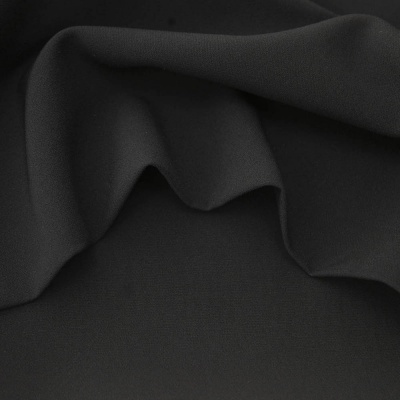 Костюмная ткань "Элис", 220 гр/м2, шир.150 см, цвет чёрный - купить в Коврове. Цена 308 руб.