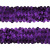 Тесьма с пайетками 12, шир. 30 мм/уп. 25+/-1 м, цвет фиолет - купить в Коврове. Цена: 1 098.48 руб.