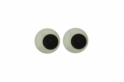 Глазки для игрушек, круглые, с бегающими зрачками, 8 мм/упак.50+/-2 шт, цв. -черно-белые - купить в Коврове. Цена: 15.88 руб.