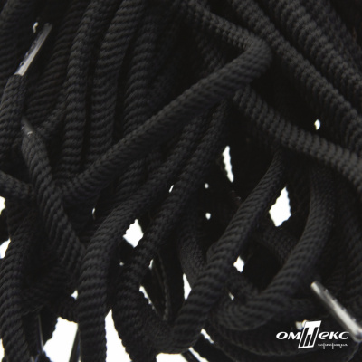 Шнурки #106-09, круглые 130 см, цв.чёрный - купить в Коврове. Цена: 21.92 руб.