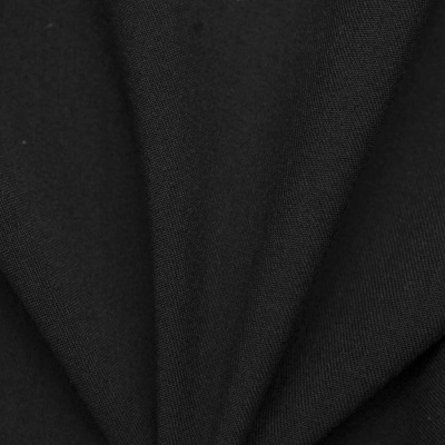 Костюмная ткань с вискозой "Рошель", 250 гр/м2, шир.150см, цвет чёрный - купить в Коврове. Цена 438.12 руб.