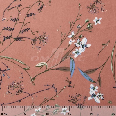 Плательная ткань "Фламенко" 2.1, 80 гр/м2, шир.150 см, принт растительный - купить в Коврове. Цена 311.05 руб.