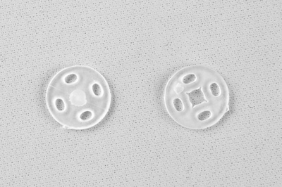 Кнопки пришивные пластиковые 10 мм, блистер 24шт, цв.-прозрачные - купить в Коврове. Цена: 48.41 руб.