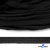 Шнур плетеный d-8 мм плоский, 70% хлопок 30% полиэстер, уп.85+/-1 м, цв.- чёрный - купить в Коврове. Цена: 735 руб.
