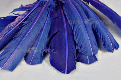 Декоративный Пучок из перьев, перо 23см/синий - купить в Коврове. Цена: 12.34 руб.