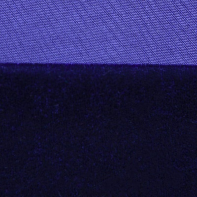 Бархат стрейч №14, 240 гр/м2, шир.160 см, (2,6 м/кг), цвет т.синий - купить в Коврове. Цена 748.44 руб.